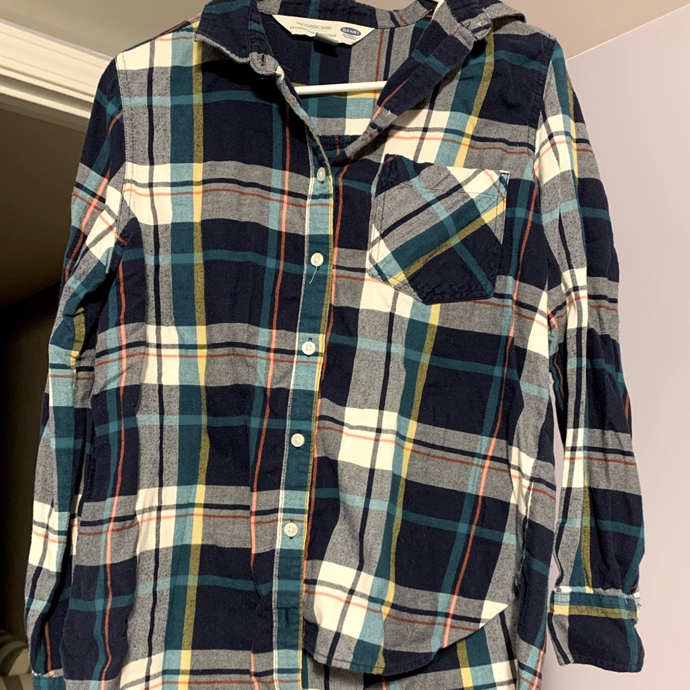 Old Navy flannel, blue